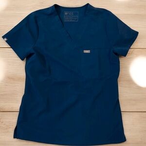 FIGS Catarina Technical Collection‎ Teal Scrub Top XS